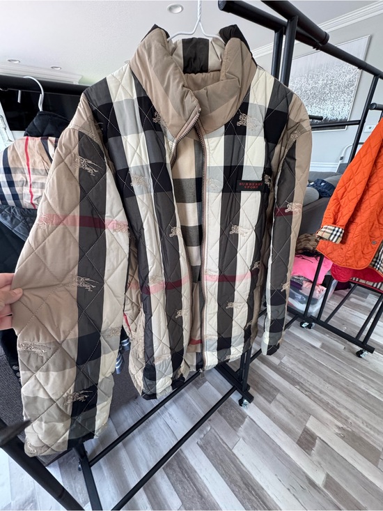 Burberry Other - Burberry Neutral Plaid Quilted Jacket in Beige, Black and Cream